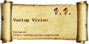 Vastag Vivien névjegykártya
